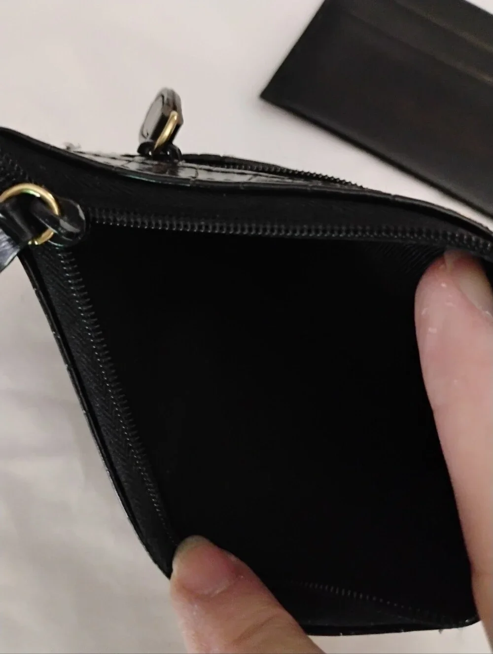 Faux Alligator Black ID And Coin Purse